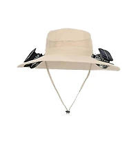Solar Fan Hat – Upf 50+ Wide Brim Safari with Dual Fans, Usb & Power, 3 Speeds, Lightweight Breathable for Outdoor Cooling