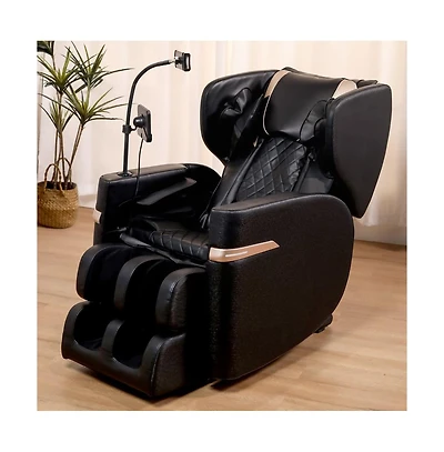 Maison Boucle Full Body Faux Leather Massage Chair with Foot Rollers, Heat & Zero Gravity for Home Relaxation-Maison Boucle