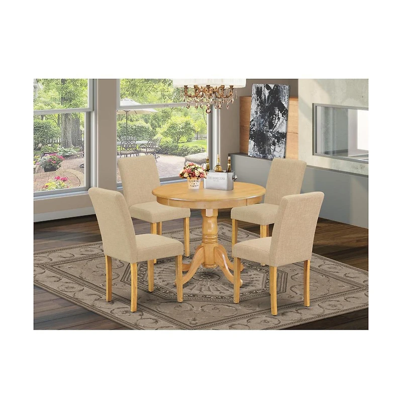 East West Furniture Dining Room Set Oak