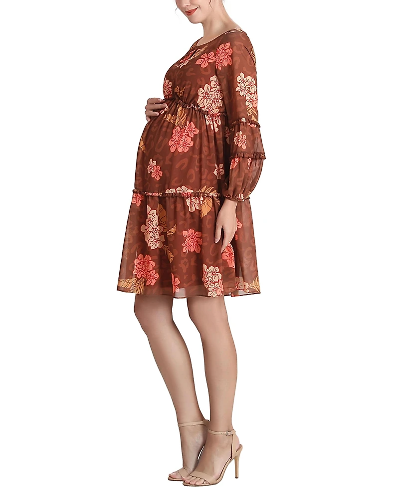 kimi + kai Women's Annie Chiffon Maternity Dress