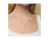 Little Sky Stone 14K Gold Plated Tennis Racket Charm Necklace