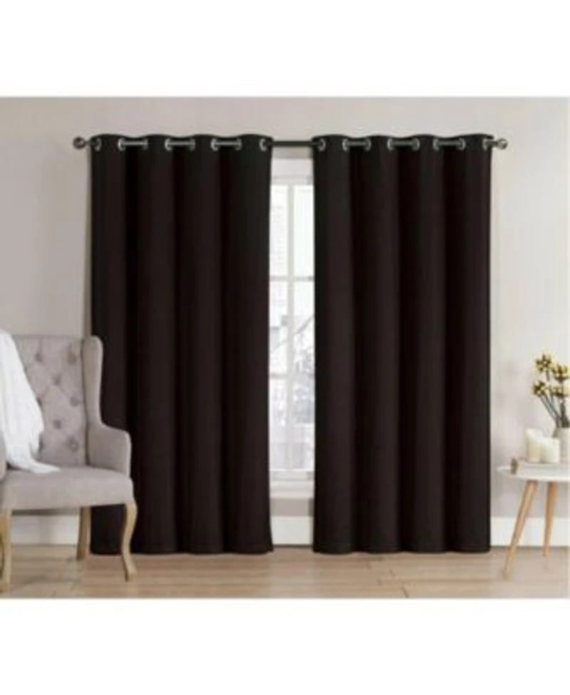 Goodgram 2 Pack Hotel Thermal Grommet 100 Blackout Curtains 52 In. W X 63 In. L Monterey Purple
