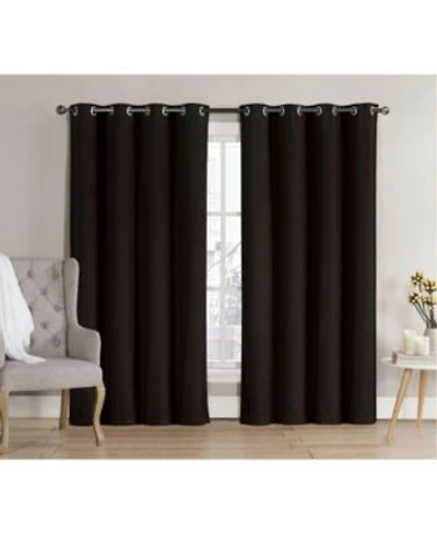 Goodgram 2 Pack Hotel Thermal Grommet 100 Blackout Curtains 52 In. W X 63 In. L Monterey Purple
