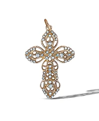 Jessica Simpson Crystal Cross Charm Bracelet