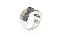 Suzy Levian New York Suzy Levian Sterling Silver Sapphire Crossover Ring