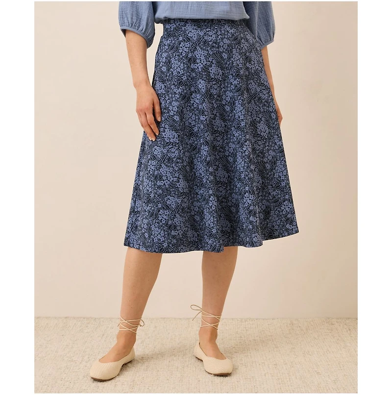Pact Women's Fit & Flare Midi Skirt