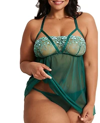 Adore Me Angelika Women's Plus-Size Babydoll & G-String Set Lingerie