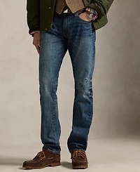 Polo Ralph Lauren Men's Varick Slim Straight Distressed Jeans