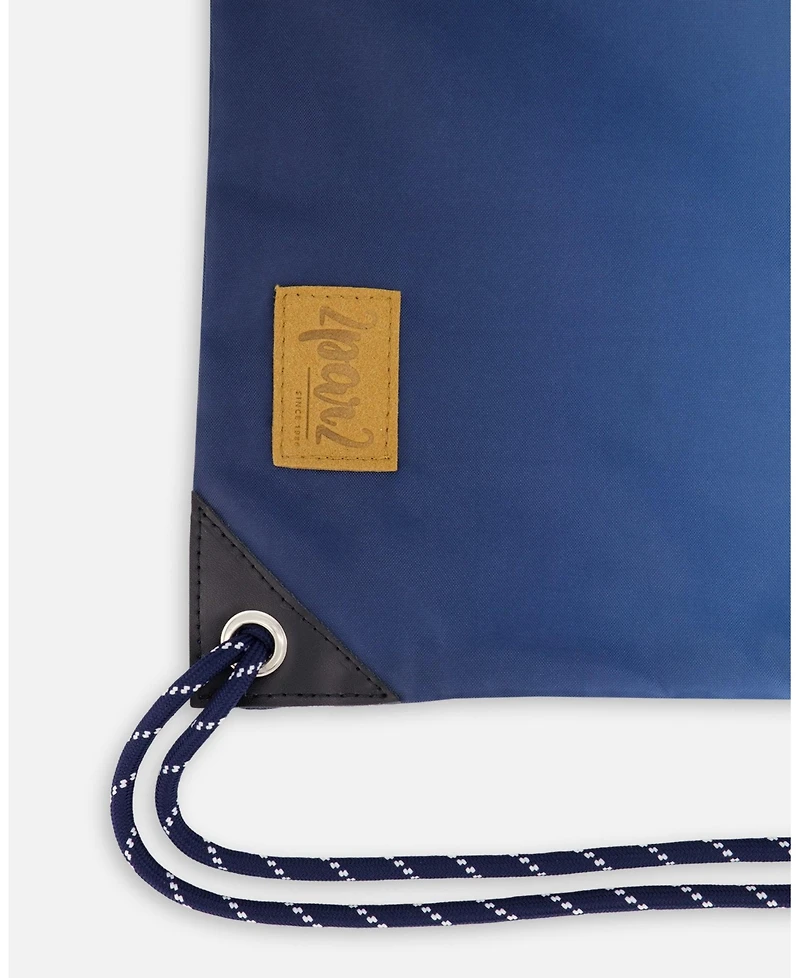Deux par Deux Boy Drawstring Bag Blue and Beige Gradient - Toddler|Child