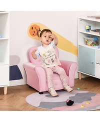 Maison Boucle Kids Tufted Armchair with Crystal Accents, Pink Toddler Sofa for Girls Bedroom or Playroom-Maison Boucle
