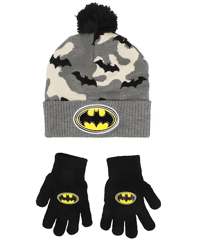 Batman Big Boys 2-Piece Hat and Gloves Set