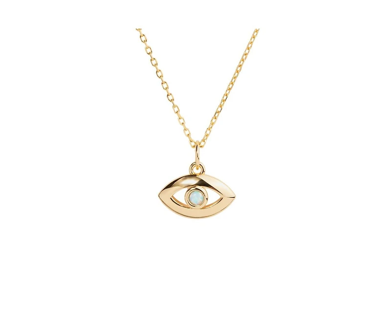 Little Sky Stone 14K Gold Plated Evil-Eye Charm Necklace