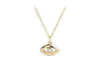 Little Sky Stone 14K Gold Plated Evil-Eye Charm Necklace