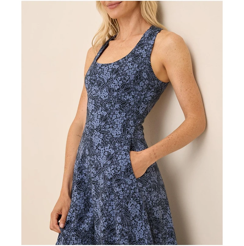 Pact Fit & Flare Open Back Maxi Dress