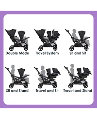 Baby Trend Sit N' Stand Double 2.0 Stroller - Madrid Black