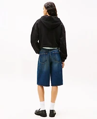 Tommy Jeans Women's Crop Linear Bling Hoodie
