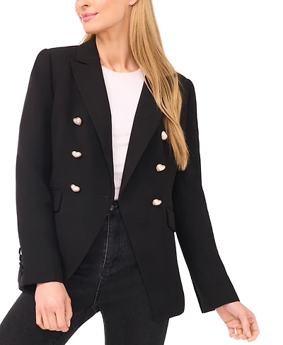 CeCe Women's Double-Breasted Button-Up Blazer