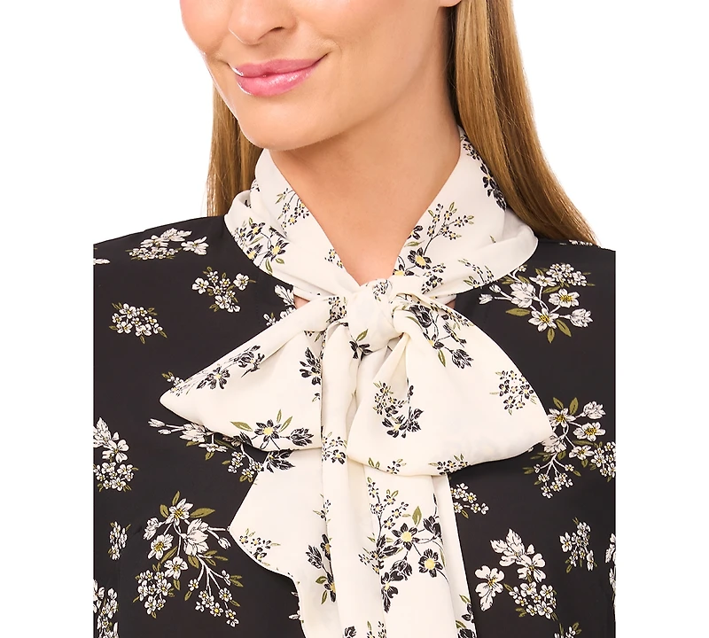CeCe Women's V-Neck Long Sleeve Top