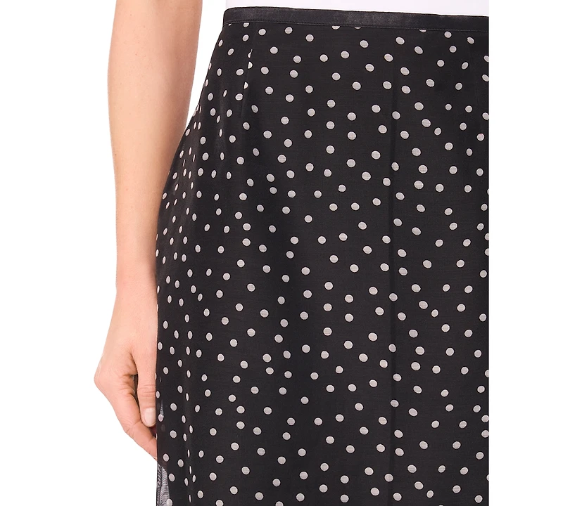 CeCe Women's Ruffle Tier A-Line Midi Skirt