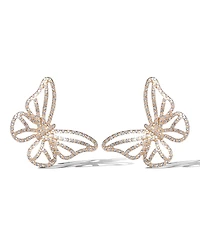 Jessica Simpson Textured Butterfly Stud Earrings in Gold-Tone