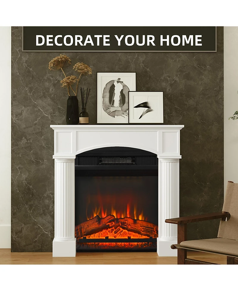 Homcom Modern Fireplace Mantel, Fireplace Surround for Fireplaces,