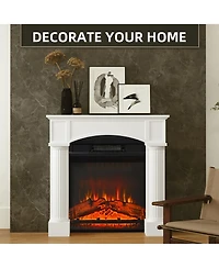Homcom Modern Fireplace Mantel, Fireplace Surround for Fireplaces,