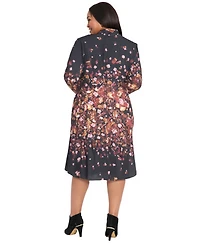 Maggy London Plus Placement Shift Midi Dress
