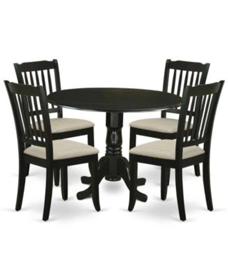 East West Furniture Dining Room Set Black