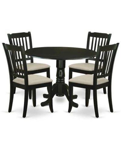 East West Furniture Dining Room Set Black