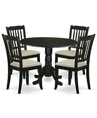 East West Furniture Dining Room Set Black