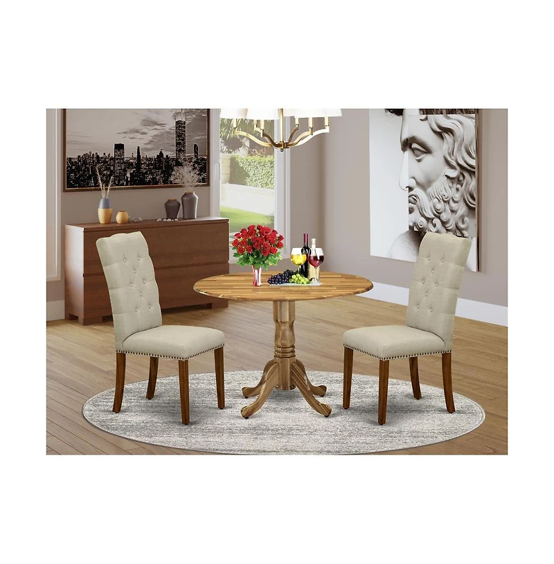 East West Furniture Dining Room Set Natural