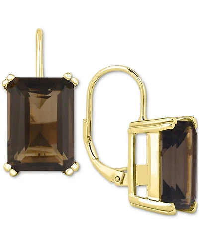 Onyx Leverback Hoop Earrings 14k Gold-Plated Sterling Silver