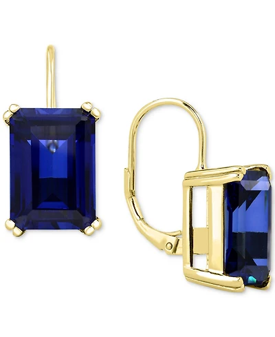 Onyx Leverback Hoop Earrings 14k Gold-Plated Sterling Silver
