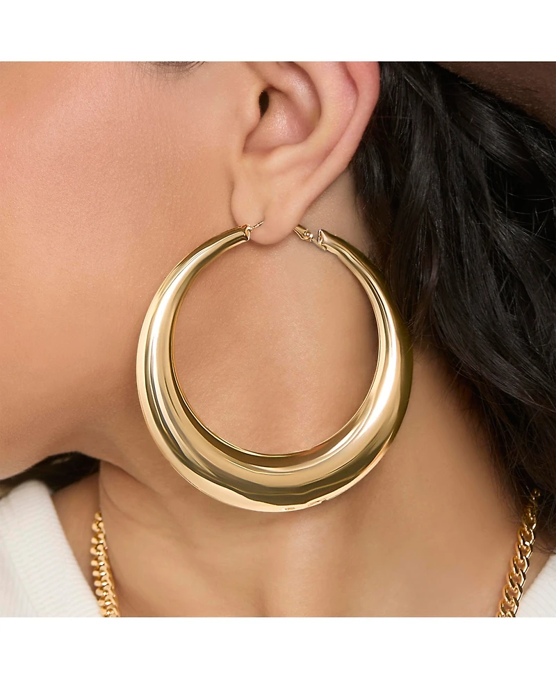 Jessica Simpson Bold Crescent Hoop Earrings