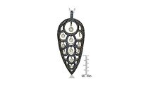 Suzy Levian New York Suzy Levian Sterling Silver Sapphire & Created White Sapphire Pave Necklace