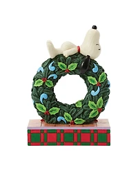 Jim Shore Snoopy Sleeping on Led Wreath Figurine