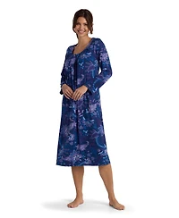 Miss Elaine Women's Long Sleeve Printed Night Dress
