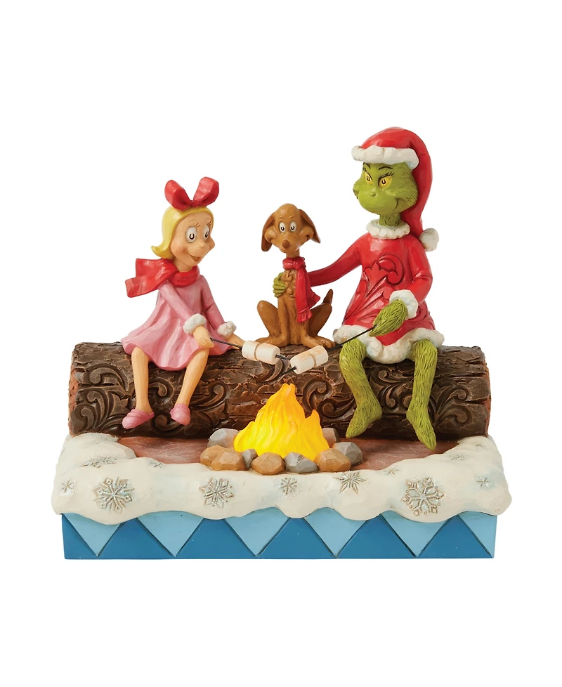Jim Shore Grinch, Max and Cindy Roasting Figurine