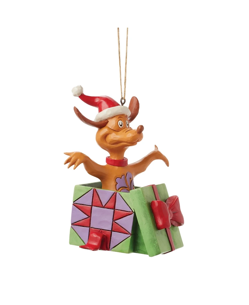 Jim Shore Grinch Max in Present Hanging Ornament
