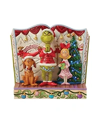 Jim Shore Grinch with Max and Cindy Figurine