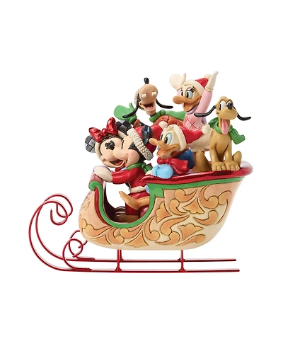 Jim Shore Mickey and Friends Sleigh Figurine