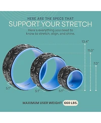 LifePro Yoga Wheel Set for Back, Shoulder, and Neck Pain Relief – Back Roller Wheel for Stretching and Alignment