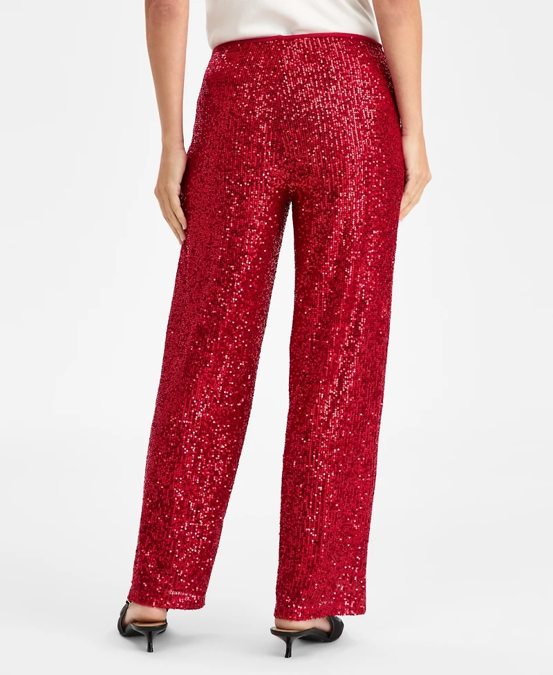 Jm Collection Women's Sequinned Pull-On Pants, Macy's Exclusive