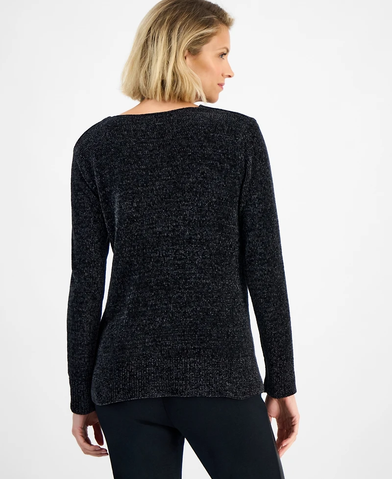 Jm Collection Women's Cowl-Neck Chenille Sweater, Macy's Exclusive