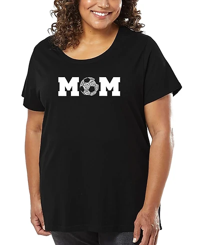 La Pop Art Plus Soccer Mom Word T-Shirt