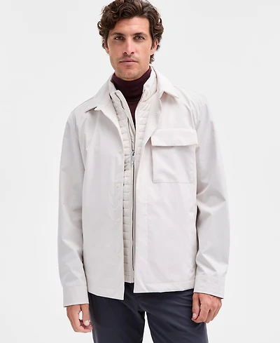 Alfani Men's Alfatech Modular Snap-Front Sport Shirt Jacket, Macy's Exclusive
