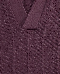 Alfani Men's Johnny-Collar Ribbed Geo Polo Shirt, Macy's Exclusive