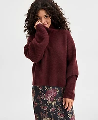 Lucky Brand Women's Ribbed Mock-Neck Sweater