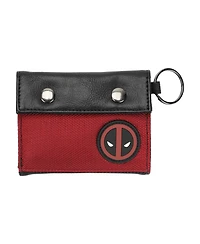 Marvel Men's Deadpool Tri-Fold Wallet With Snap Closure