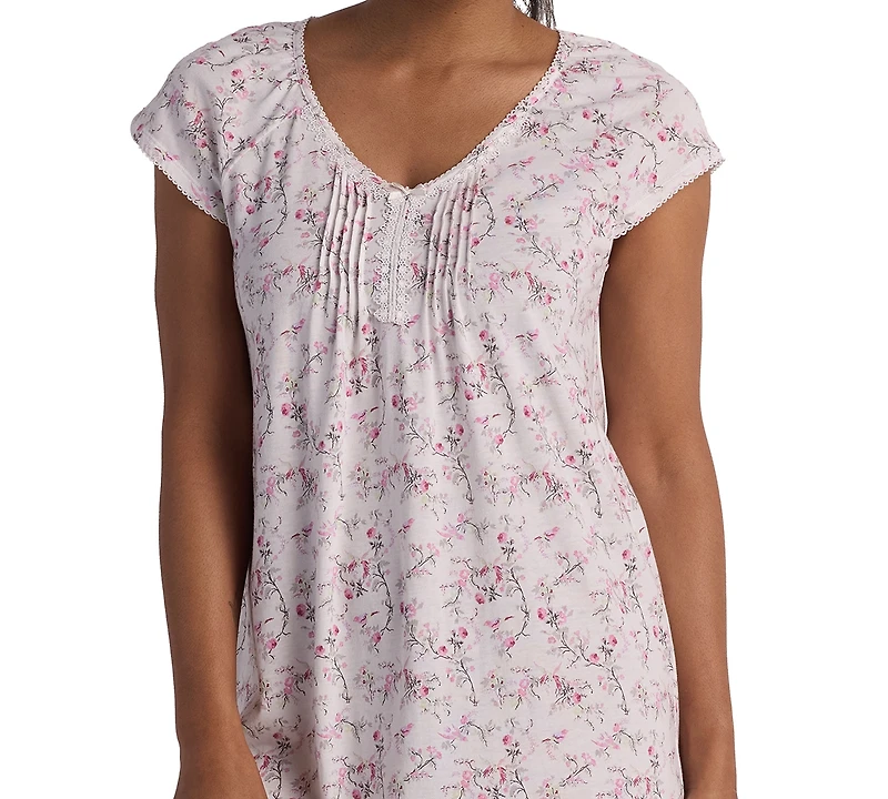 Miss Elaine Women's Short Sleeve Printed Night Dress